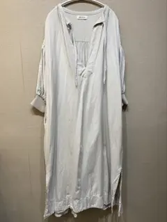 CHIC STYLE レーヨン麻パフスリーブマキシワンピース シックスタイル