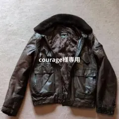 MIRAGE MENSPORT 本革ブラウンジャケット Mサイズ