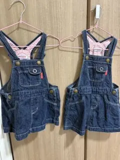 ミキハウス　ジャンパースカート　サロペット　オーバオール　年子　S M