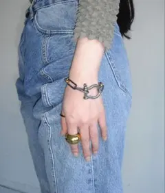 ムスボレ musubore インダストリアルブレスレット ゴールド