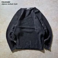 TALHARIアルパカモヘアニット古着ダークブラウン美品unisex当時物レア