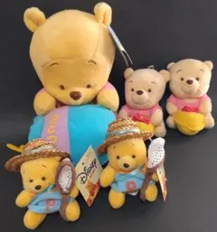 ディズニー　くまのプーさん ぬいぐるみ まとめ売り　5体　未使用