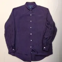 Abercrombie & Fitch 紫色 シルク100%ドレスシャツMサイズ