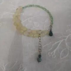 ハンドメイド イエローグリーン ブレスレット