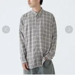 BEAM チェックシャツ（グレー）Sサイズ