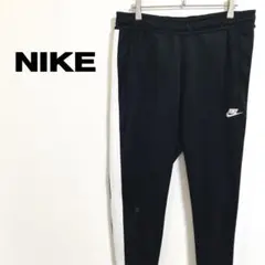 NIKE ジョガーパンツ M 刺繍ロゴ　黒×白　スポーツウェア　練習着