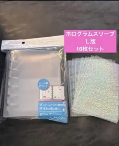 ファイル　L版サイズ　6穴　厚さ0.1㎜　ホログラムスリーブ　クラッシュ