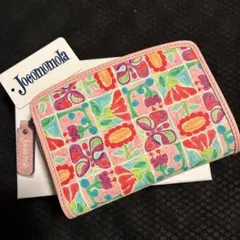 Jocomomola ホコモモラ 総柄プリント二つ折り財布 山羊革 ピンクのサムネイル