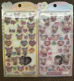 산리오 ウサハナ うるちゅるポップシール 2점 세트