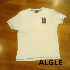 AIGLE Tシャツ ホワイト 1853 ロゴ刺繍 Mサイズのサムネイル