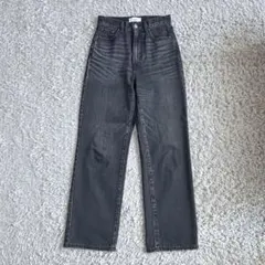 【美品】Mila Owen ハイライズストレートデニム ブラック 0