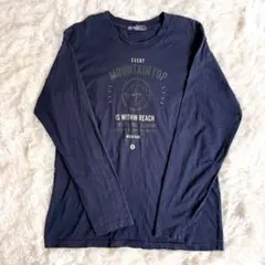 【オールドミルズ】 長袖Tシャツ (L) 紺 ロゴプリント ロンT カジュアルのサムネイル