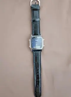 SKMEI デジアナ腕時計 ブルー レザー