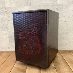 昭和レトロ 鎌倉彫 化粧箱 鏡台 メイクボックス ドレッサー 小箪笥 ミニタンス
