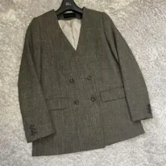 BARNYARDSTORM ノーカラーダブルブレストジャケット