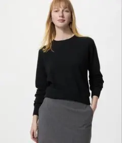 UNIQLO カシミヤクルーネックセーター XL ブラック