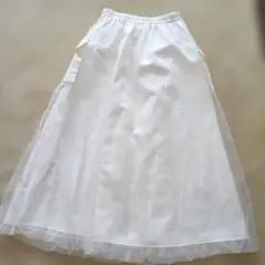 チュールフレアロングスカート　美品　Mサイズ