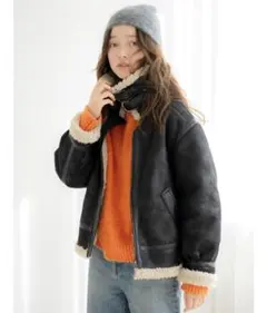 Ungrid アングリッド　フェイクムートンボアブルゾン