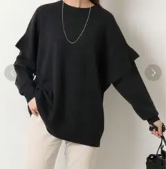 Spick & Span ダークグレー フルオーバー 長袖