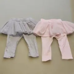 GAP ベビーレギンスセット 6-12ヶ月 グレー ピンク