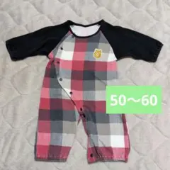 チェック柄ロンパース 50〜60cm