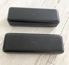 JINS メガネケース 2個セット ブラック　未使用新品のサムネイル