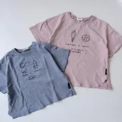 【BREEZE/ブリーズ】刺繍入り半袖Tシャツ 80cm 110cm 兄弟リンク