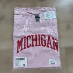 カレッジロゴ オーバーサイズTシャツ ピンク Mのサムネイル