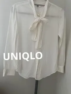 ホワイトリボン付き長袖シャツ Mサイズ