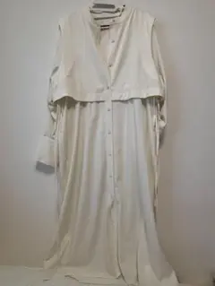 KBF アイボリー シャツワンピース