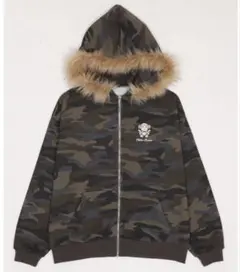 MAFAVARCHIVE ファーフードジップパーカー WEGO 迷彩 グリーン