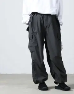 新品　and wander oversized cargo pants L