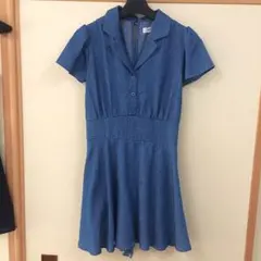 デニムワンピ風ロンパース