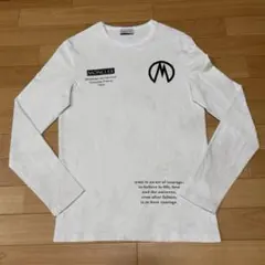 モンクレール　ロンT 長袖　XS シリコンワッペン　ホワイト　5S187