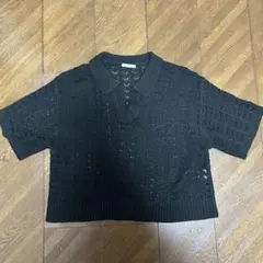 GU ブラック ポロシャツ 半袖