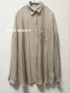 AUNT MARIE'S シアーブラウス　ベージュ