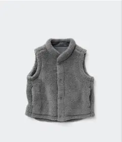 UNIQLO ユニクロ　リバーシブルグレー フリース ベスト100㎝