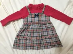 ミキハウス　チュニック　ワンピース　重ね着風　90