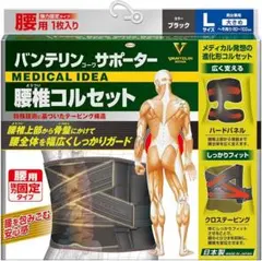極美品！バンテリン 腰椎コルセット Lサイズ ブラック