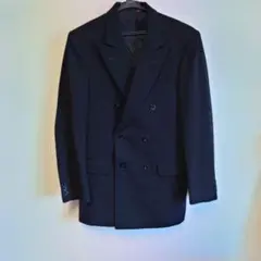 ダークブルー ダブルブレスト スーツジャケット