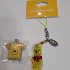東京ディズニーリゾート くまのプーさん ビーズストラップ　おまけチャームセット