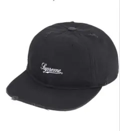 Supreme Distressed Script 6-Panel Cap