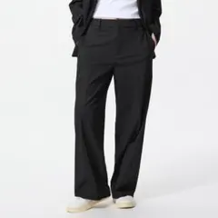 【大人気/完売】ユニクロ スマートワイドパンツ ブラック M