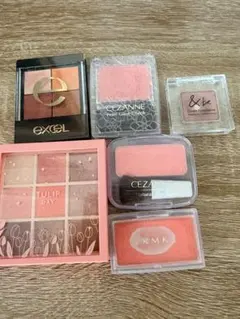 【ピンク系コスメセット】EXCEL・&be・RMK等 アイシャドウ・チーク