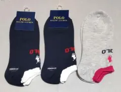 ポロ ラルフローレン スニーカー ソックス 3足 大きめサイズ