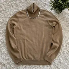 希少　ラルフローレン タートルネック ニット 100%ウール M キャメル系