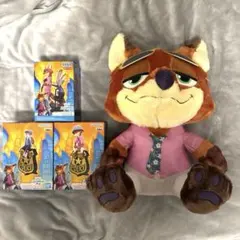 ズートピア2 ぬいぐるみニック・ワイルド +フィギュア3体セット - メルカリ