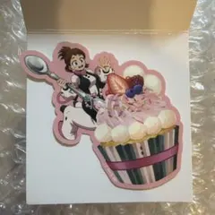ヒロアカ オープンスクール カップケーキ 他 缶バッジ カード 麗日お茶
