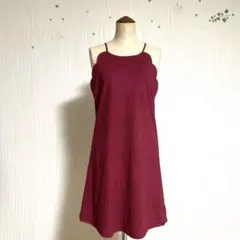 バーガンディ キャミワンピース Aライン