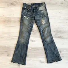 Levi's 926-03 ブーツカット デニム ダメージ加工 日本製　W27のサムネイル
